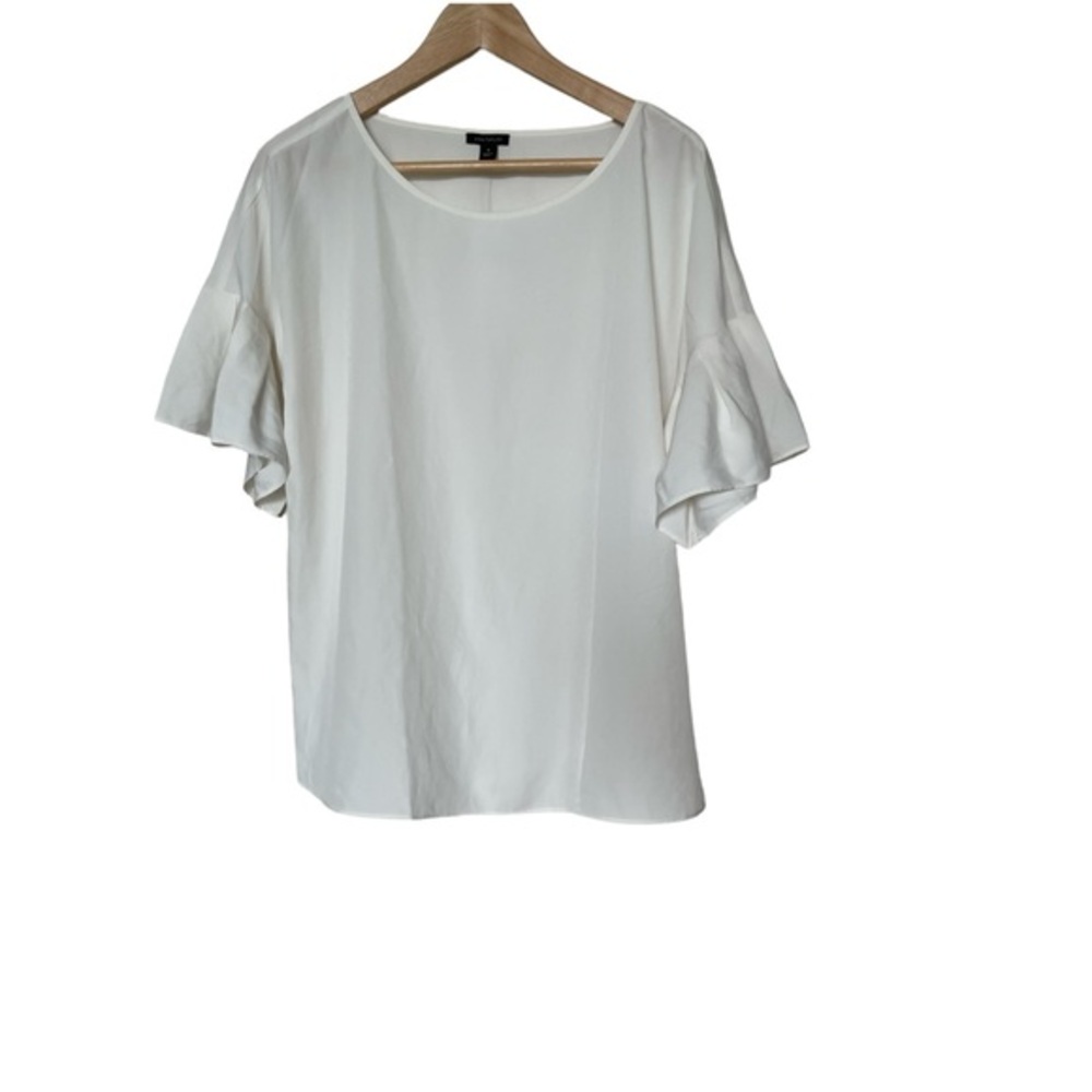 Loft Flutter Sleeve Mix Media‎ Tee Size Medium NWT